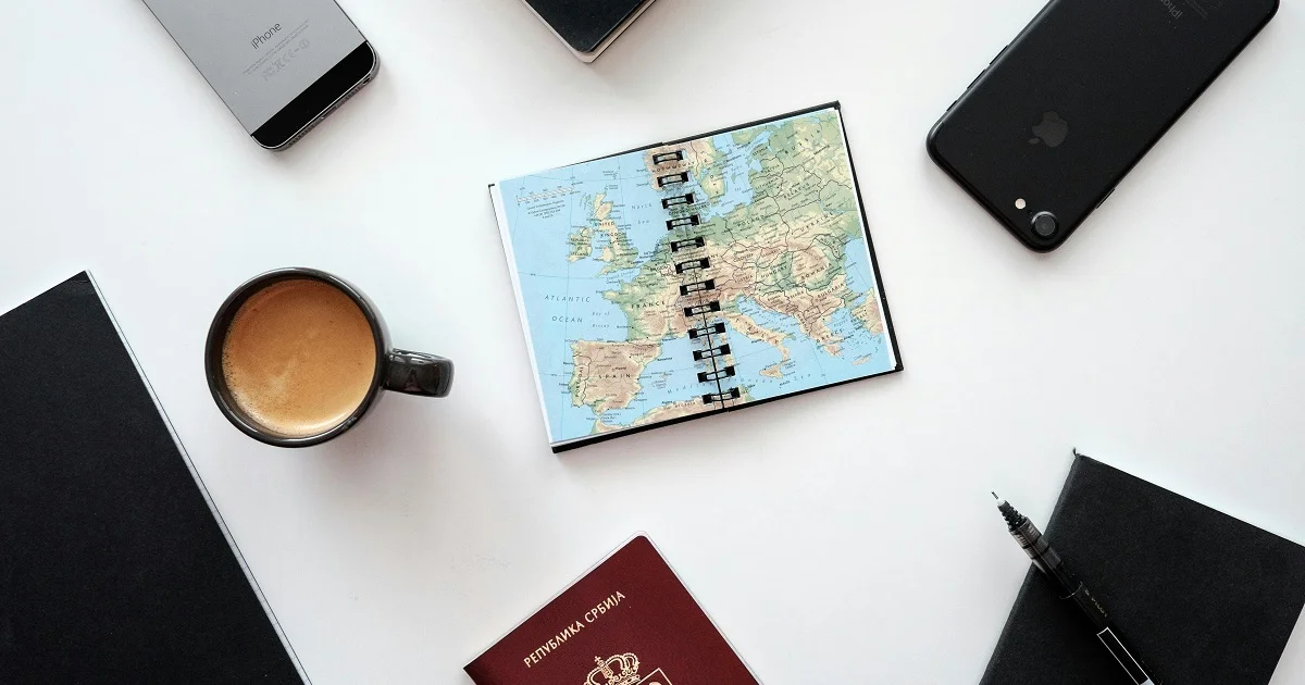 A visual representation of making plans of travel.